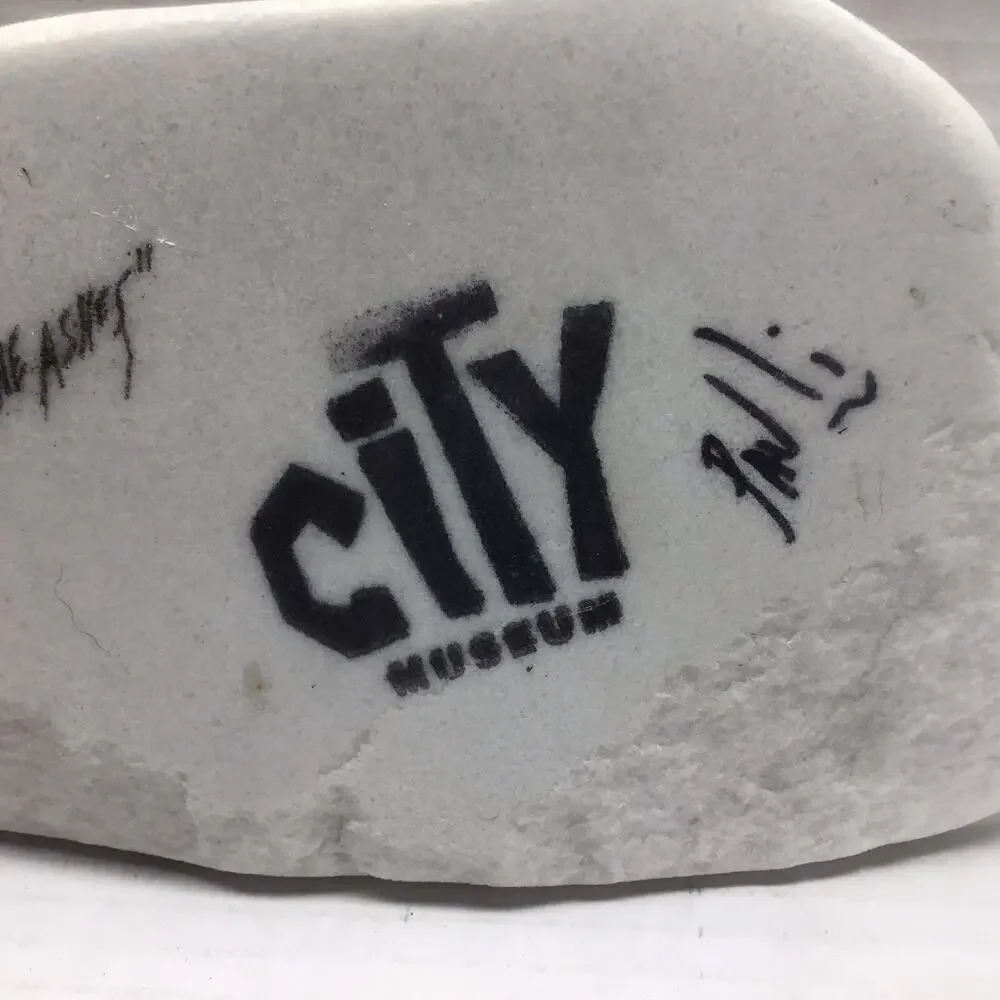 City Museum St Louis Signed White Marble Stone Carving From The Ashes 8